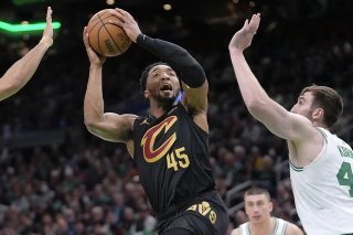 Donovan Mitchell et les Cavaliers ont donné du fil à retordre aux Celtics lors du match no 2 de la demi-finale de Conférence Est. KEYSTONE/AP/Steven Senne